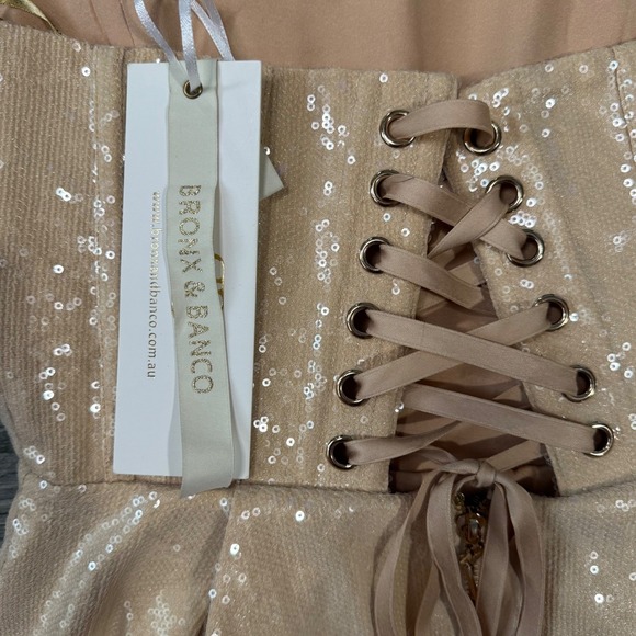 Bronx and Banco Maraya Nude‎ Corset Mini Dress| Viral Revolve |Size US 8 / L NWT - Picture 9 of 10